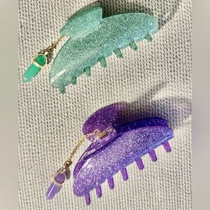 Brand new Purple and green hair clip
